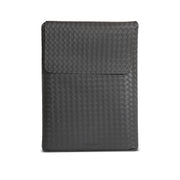 13" Vegan Leather Laptop Sleeve (Grey Criss Cross)