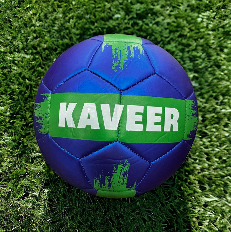 Personalised Metallic Football - Blue