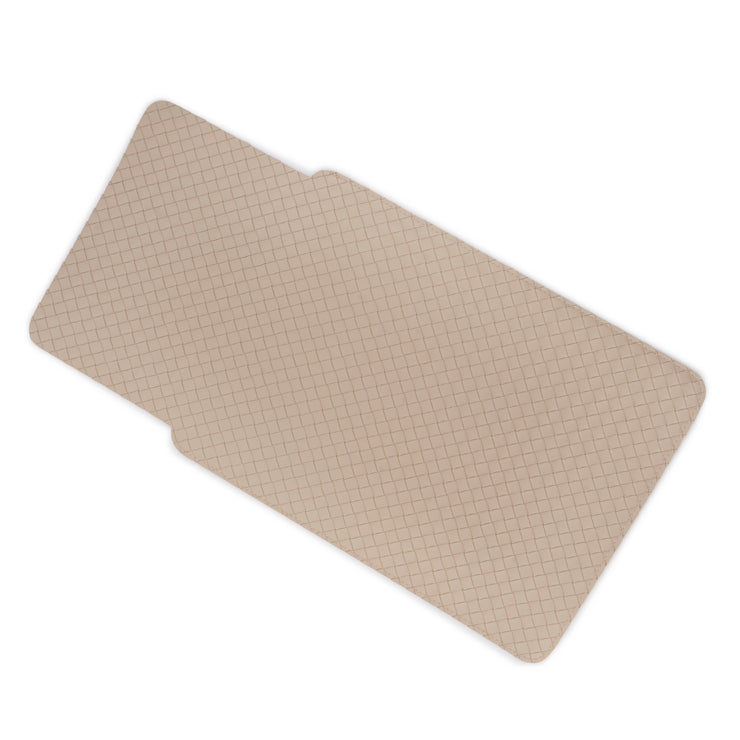 13" Vegan Leather Laptop Sleeve (Beige Criss Cross)