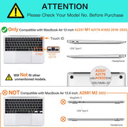 MacBook Air 13.6 inch Stand Case 2022 - 2024 Release M3 A3113 M2 A2681 Hardshell Case - 6 Colours