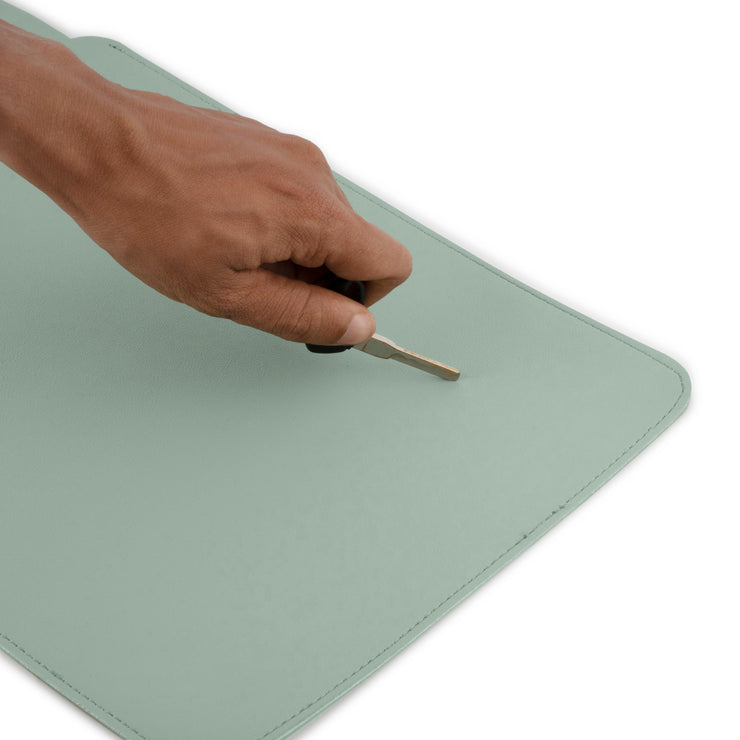 13" Vegan Leather Laptop Sleeve (Mint)