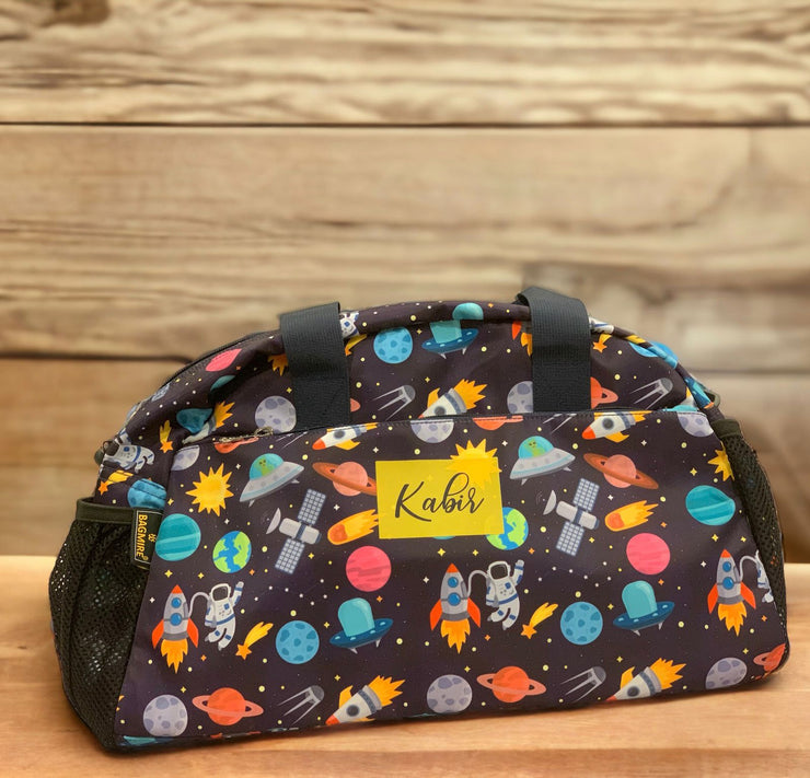 Personalised Kids School Duffle Bag - Space