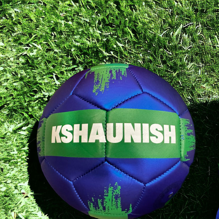 Personalised Metallic Football - Blue