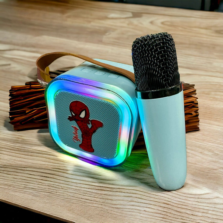 Personalised Karaoke Mic and Speaker - Spider