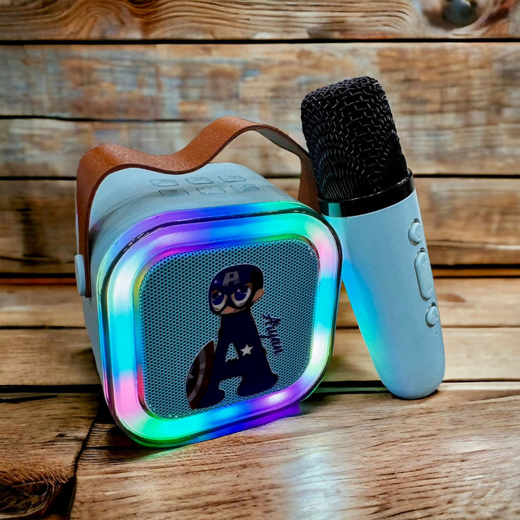 Personalised Karaoke Mic and Speaker - Captain