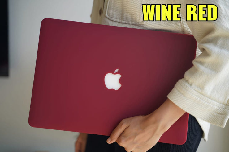 MacBook Air 13 inch Hardshell Case (2018-2022) M1 A2337 A2179 A1932 - Wine Red