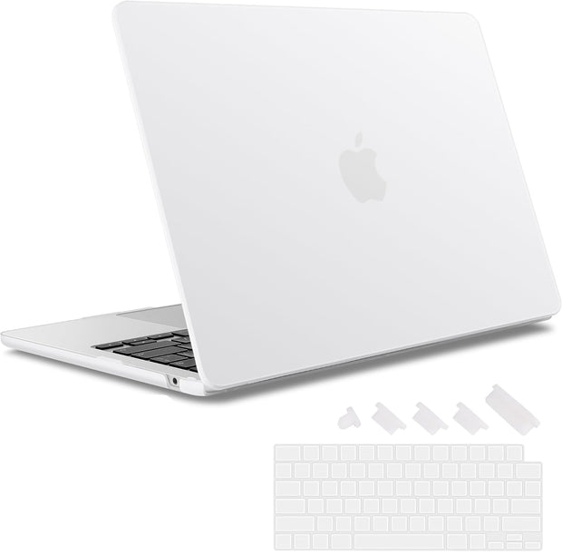 MacBook Air 13.6 inch Case 2022 - 2024 Release M3 A3113 M2 A2681 Hardshell Case - White