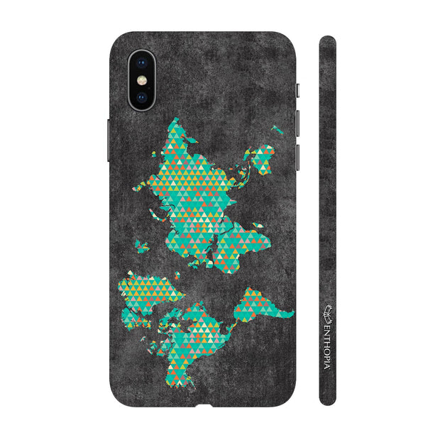 Hardshell Phone Case - Handy World Map 2 - Enthopia