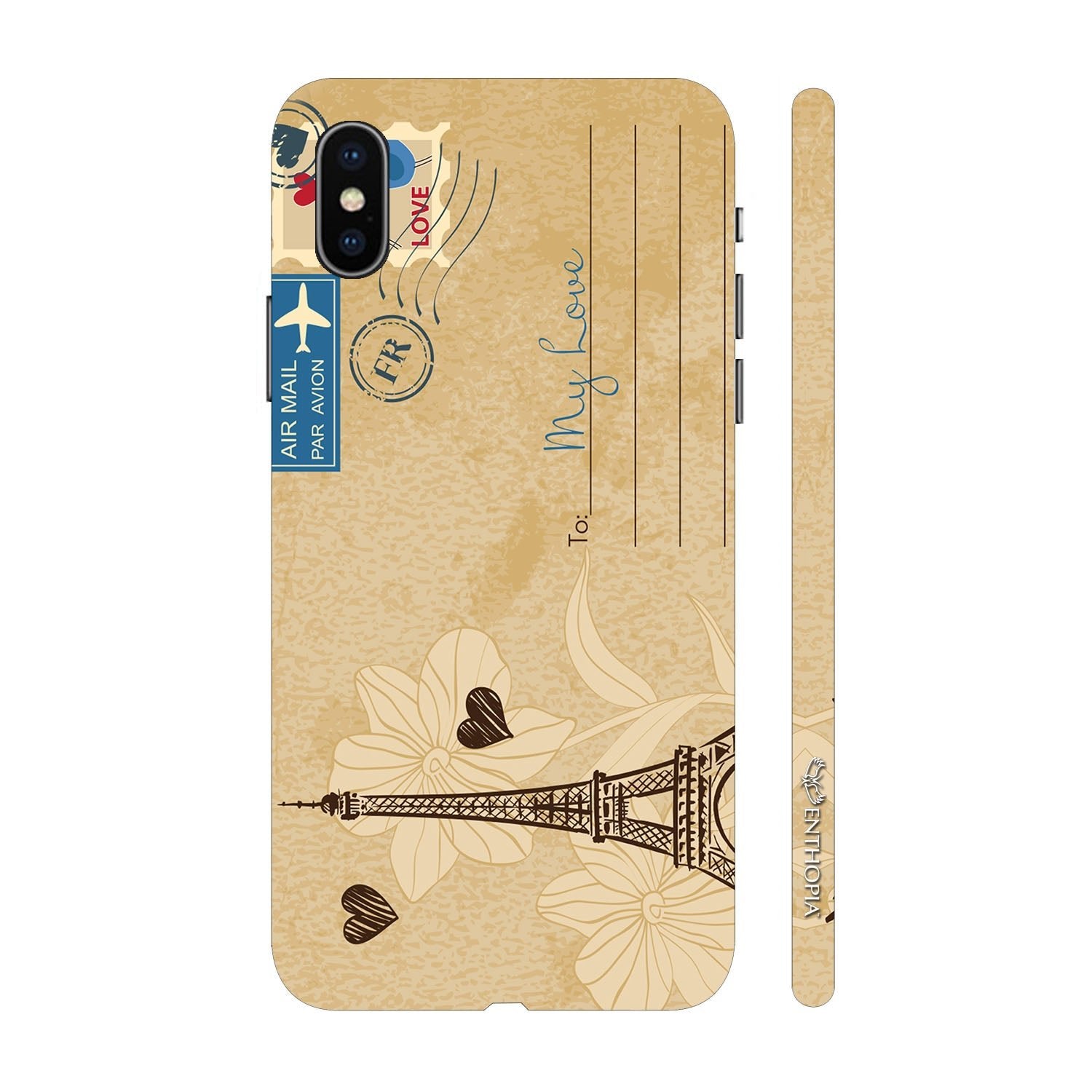 Hardshell Phone Case Postcard With Love